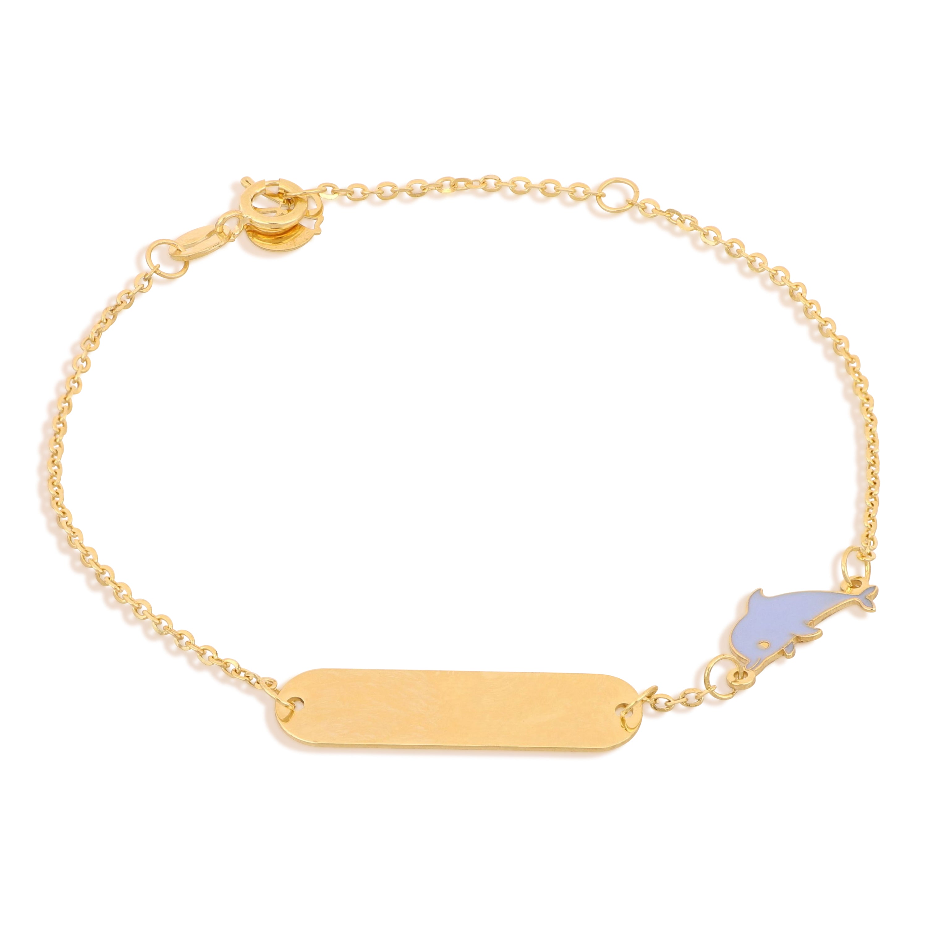 18K Italian Gold Baby Identity Bracelet – SKU 803321748575