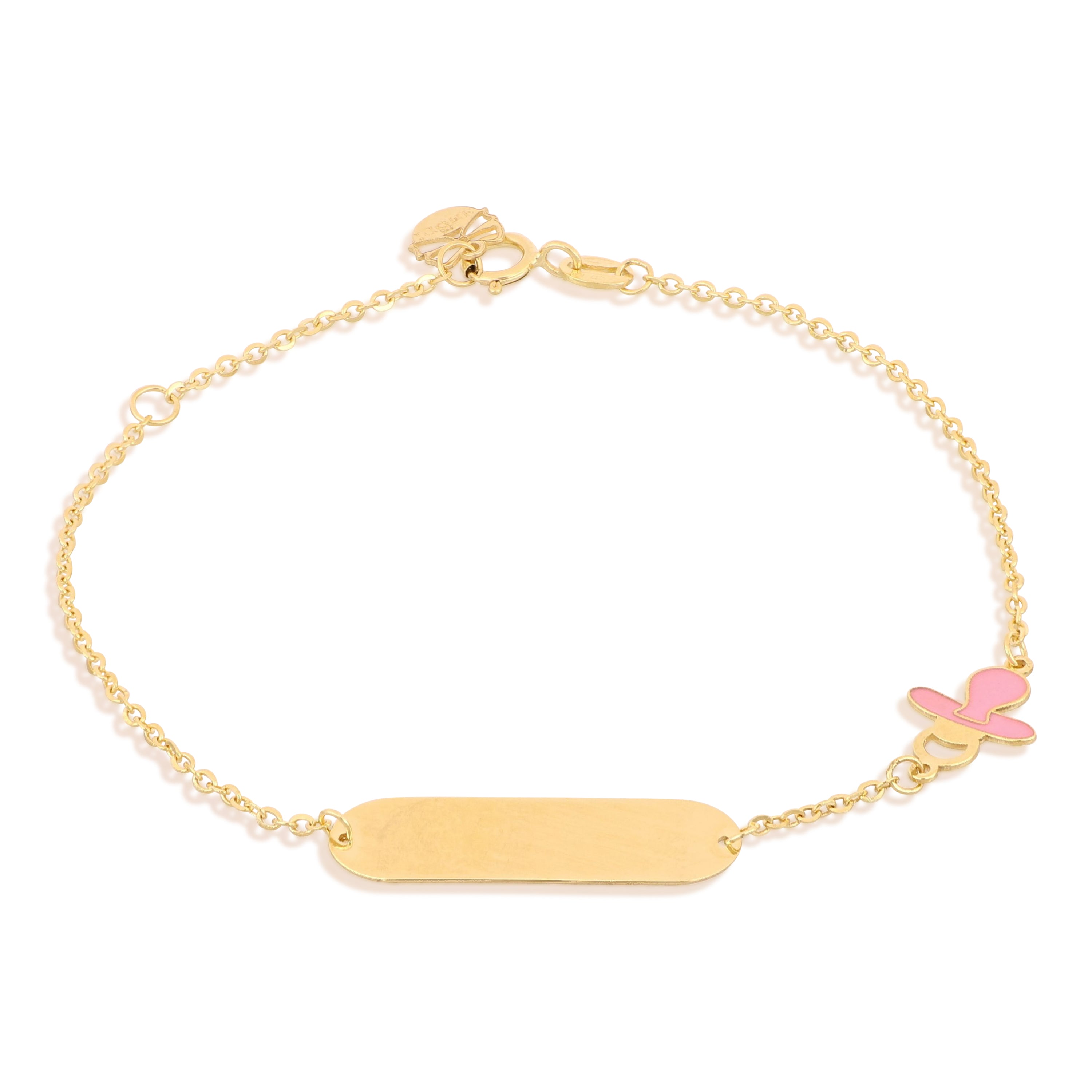 18K Italian Gold Baby Identity Bracelet – SKU 803321748576