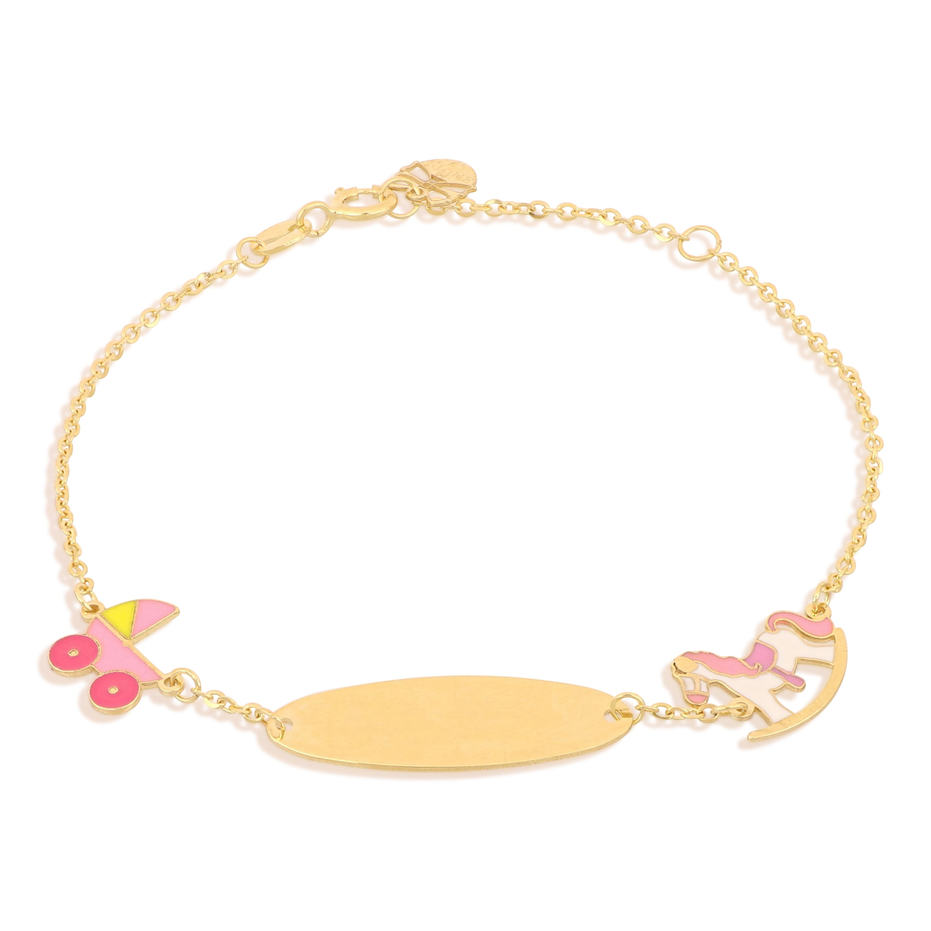 18K Italian Gold Baby Identity Bracelet – SKU 803321748577