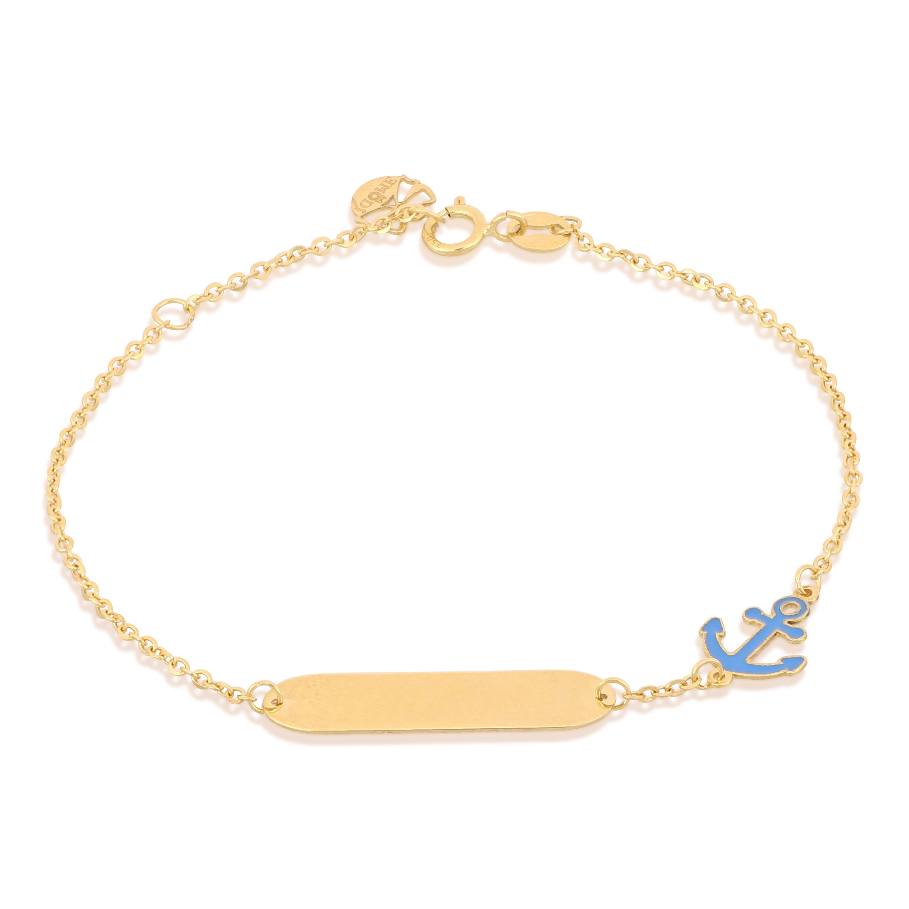 18K Italian Gold Baby Identity Bracelet – SKU 803321748578
