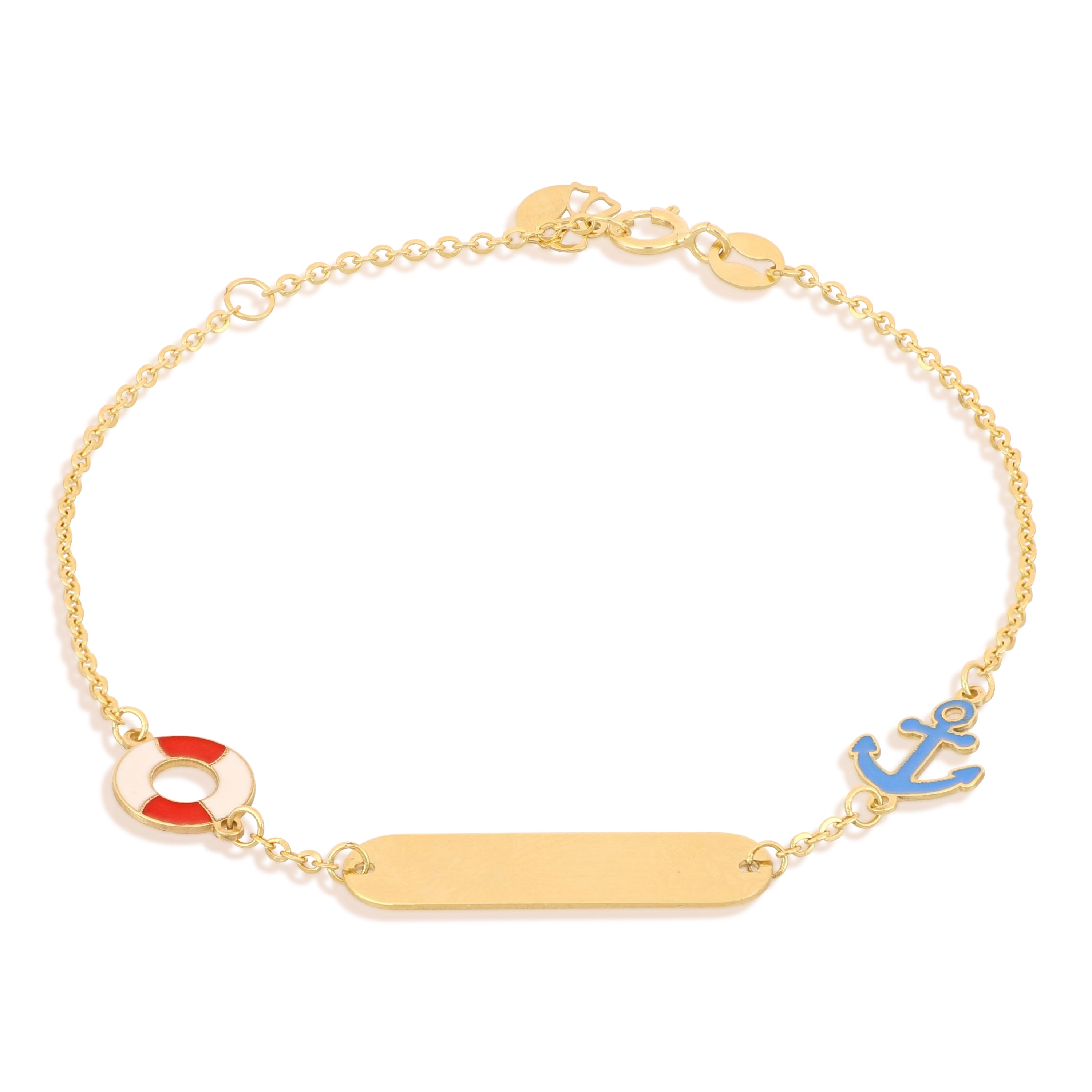 18K Italian Gold Baby Identity Bracelet – SKU 803321748579