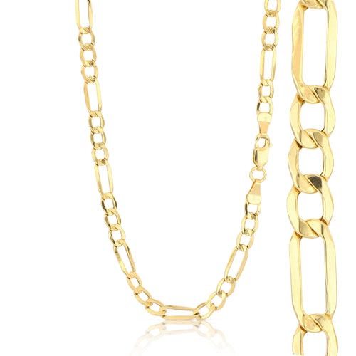 18K Italian Gold 3+1 chain necklace, size3 – SKU 803321750228