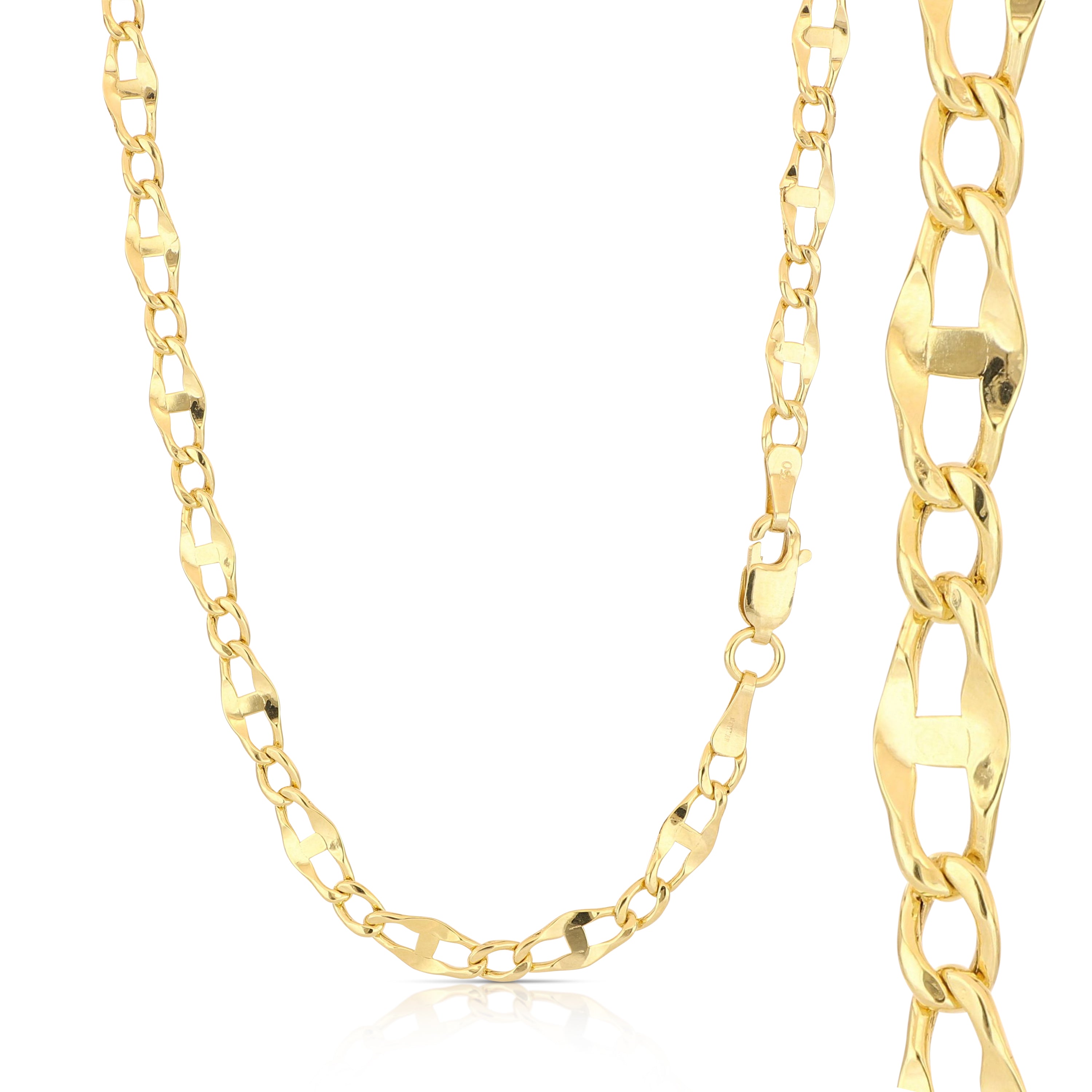 18K Italian Gold 1+1 chain necklace – SKU 803321750234