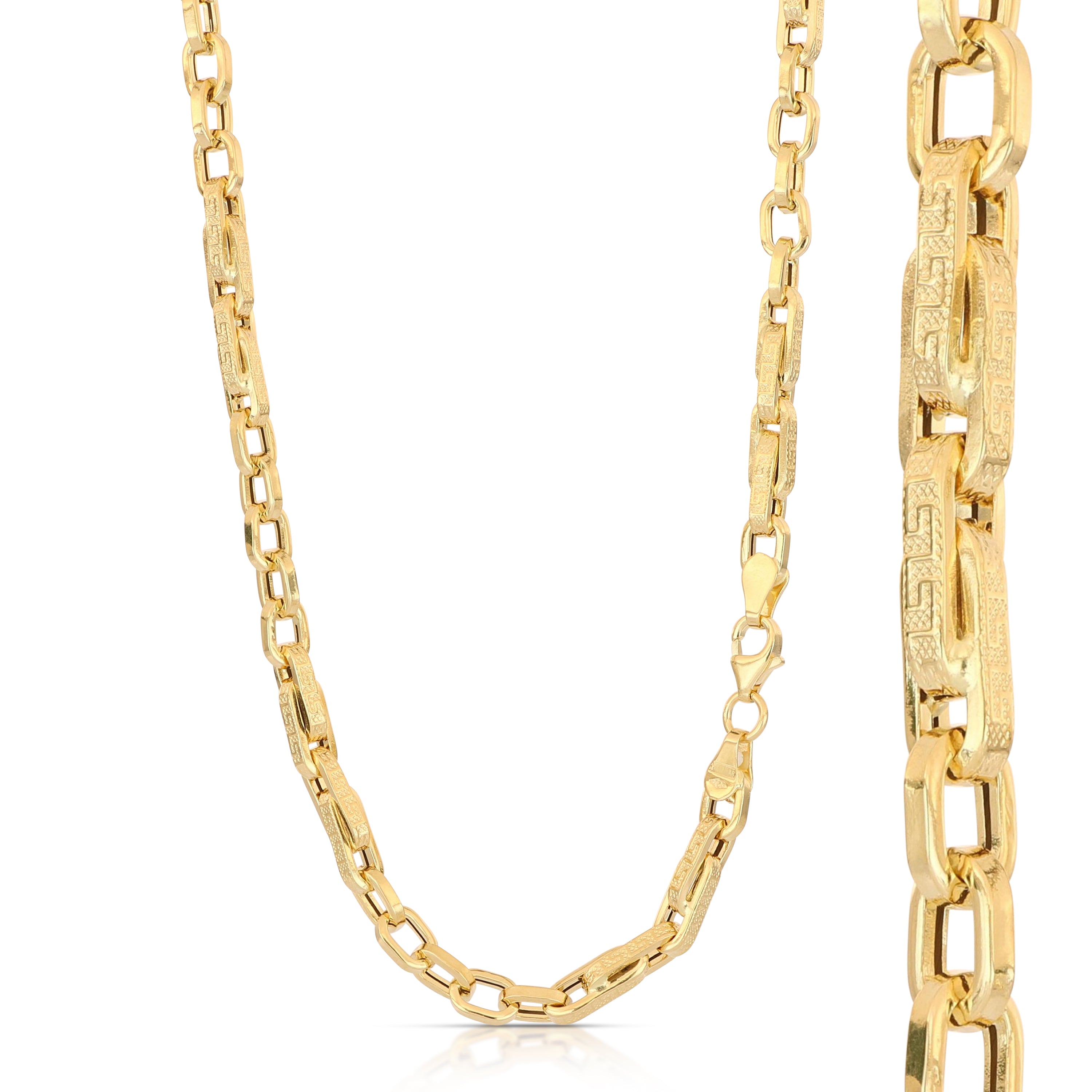 18K Italian Gold Classic Design fancy necklace – SKU 803321750840