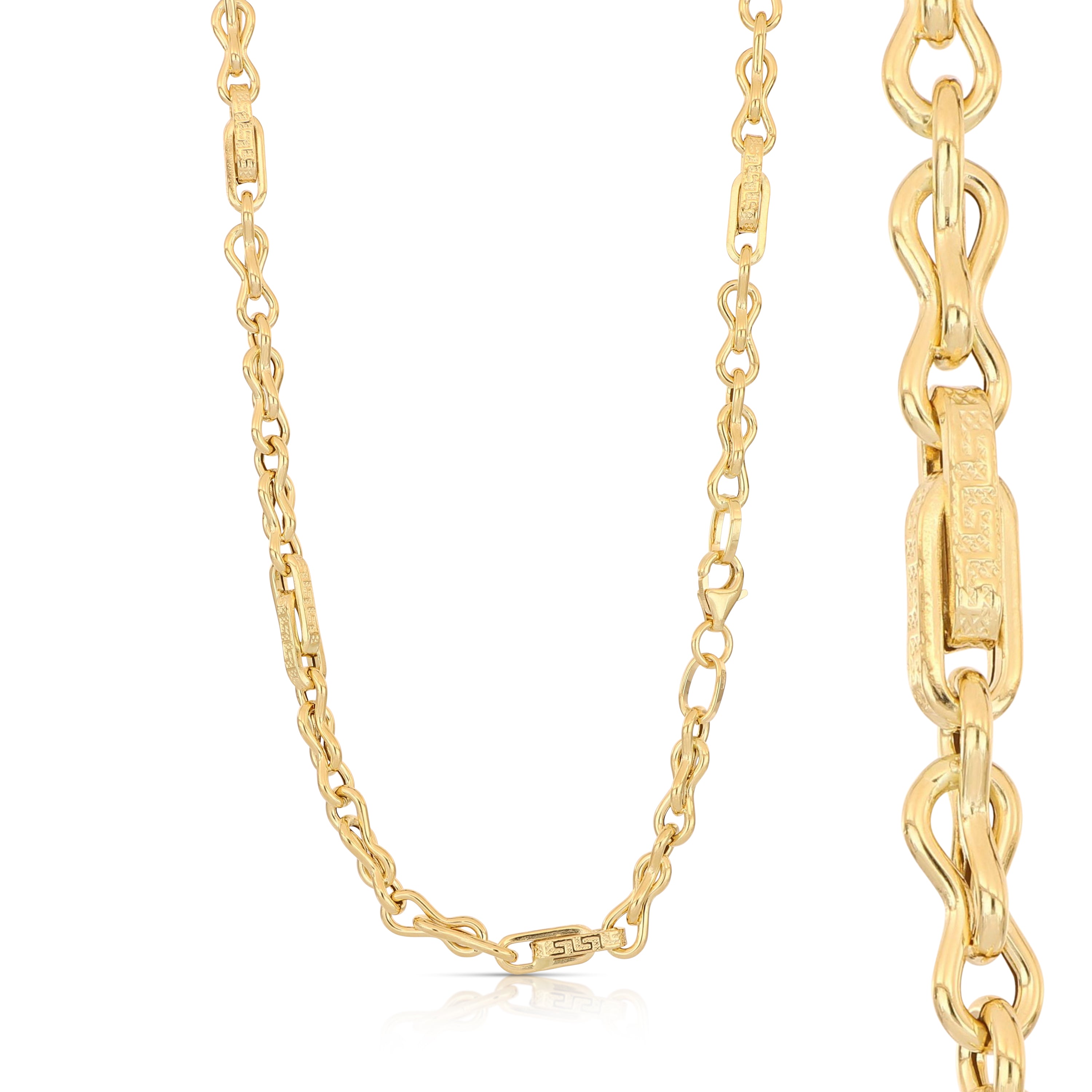 18K Italian Gold Classic Design fancy necklace – SKU 803321750842