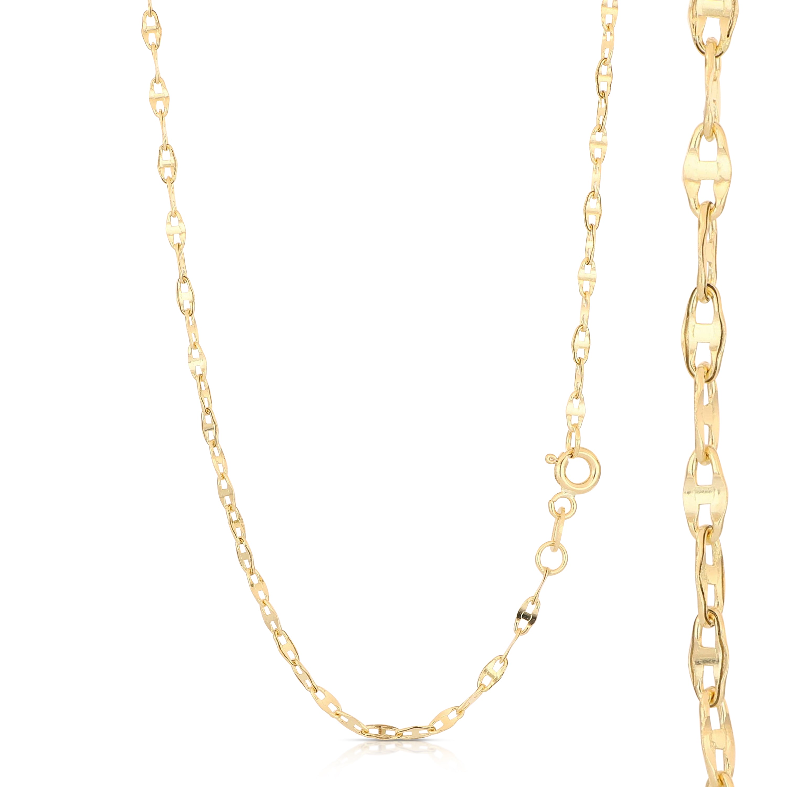18K Italian Gold Marine Chain necklace, size1 – SKU 803321750848