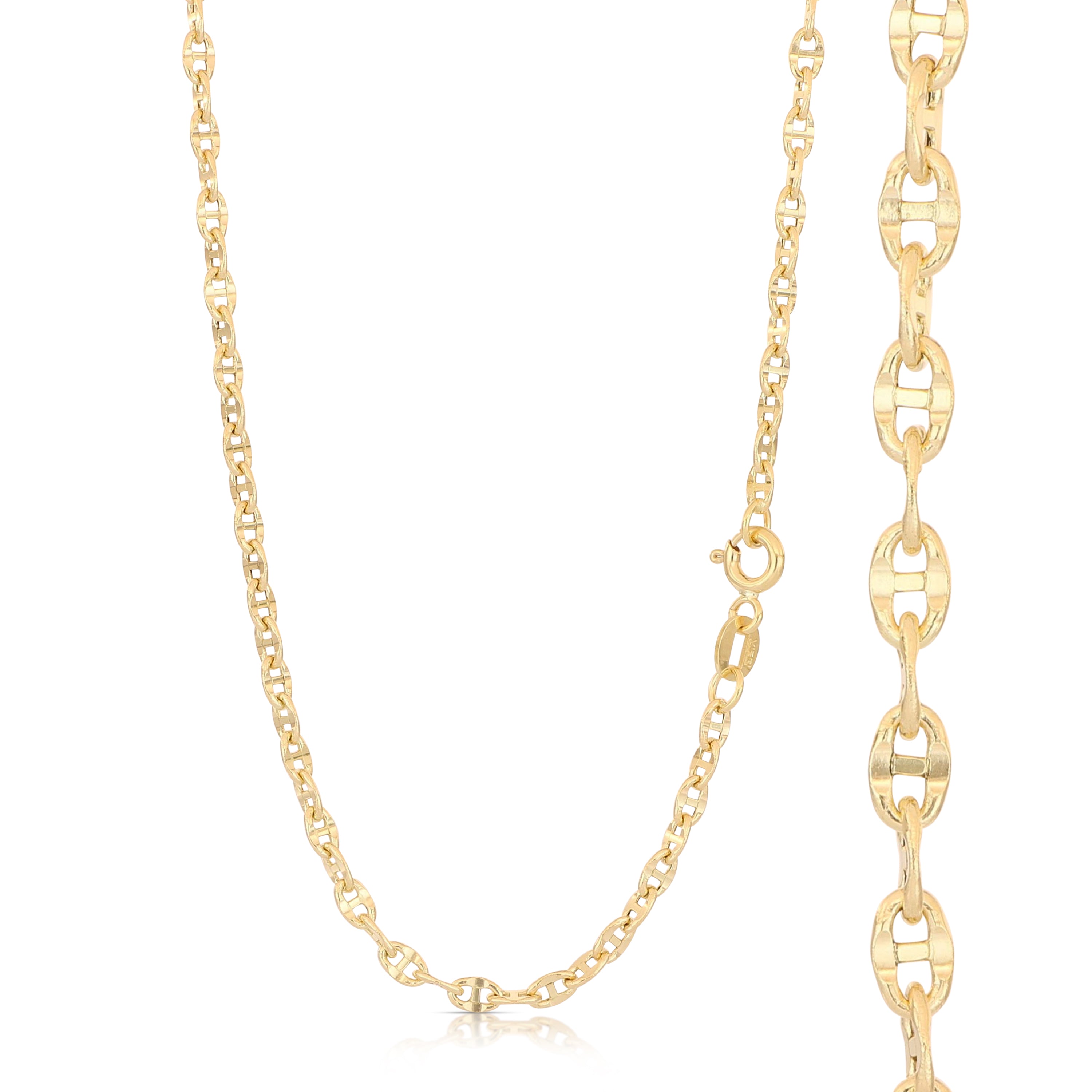 18K Italian Gold Marine Chain necklace, size2 – SKU 803321750850
