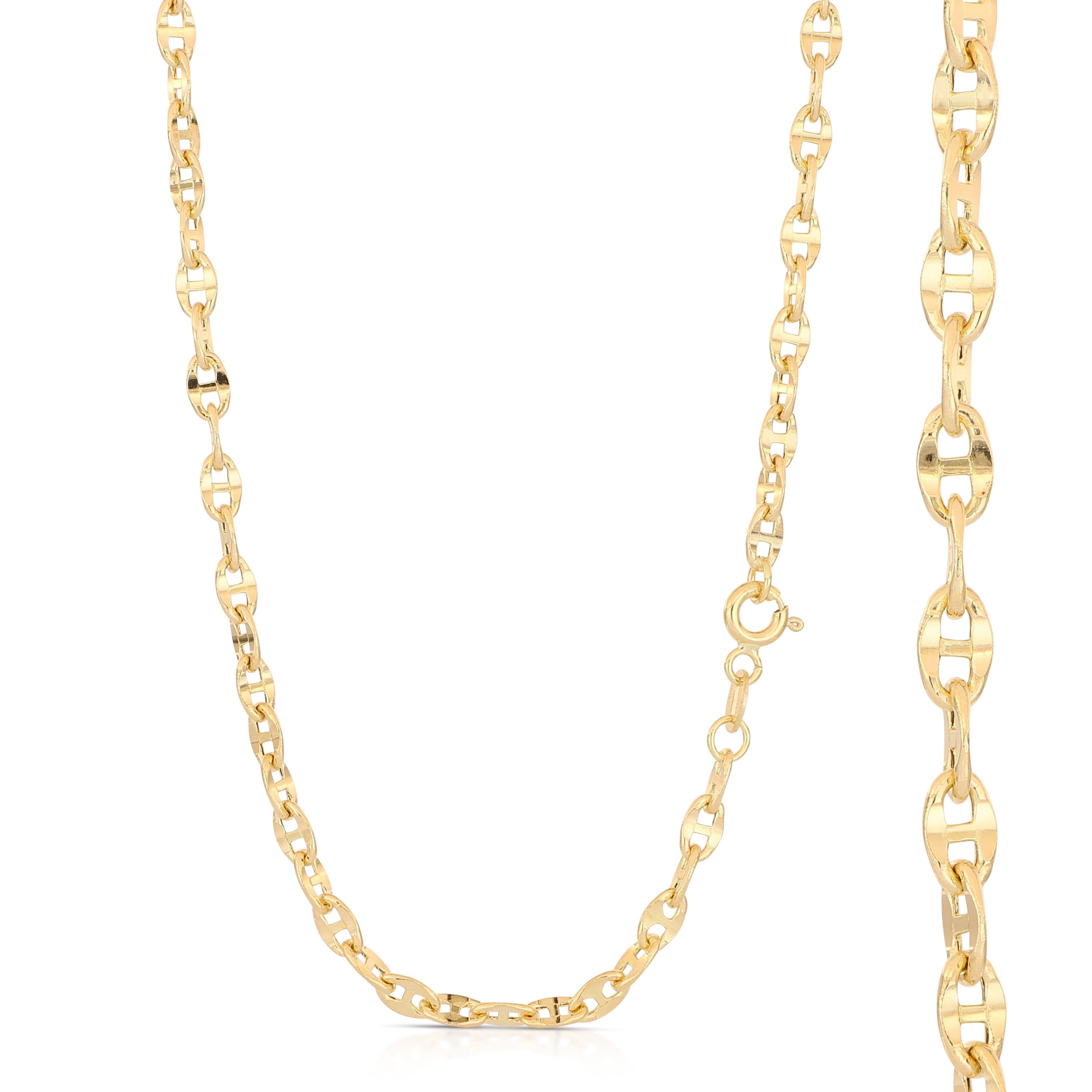 18K Italian Gold Marine Chain necklace, size3 – SKU 803321750852