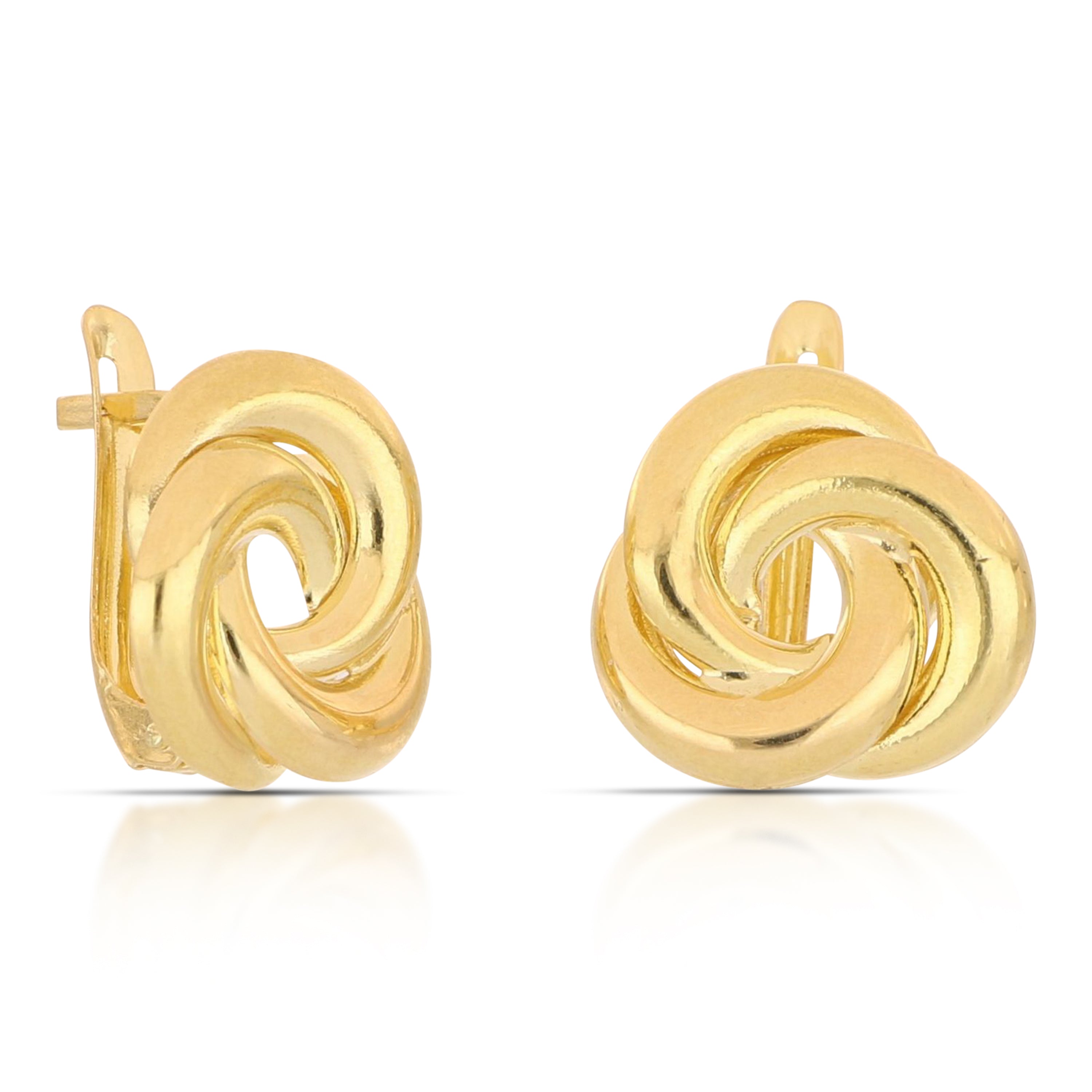 18K Italian Gold Round earrings – SKU 803321751641