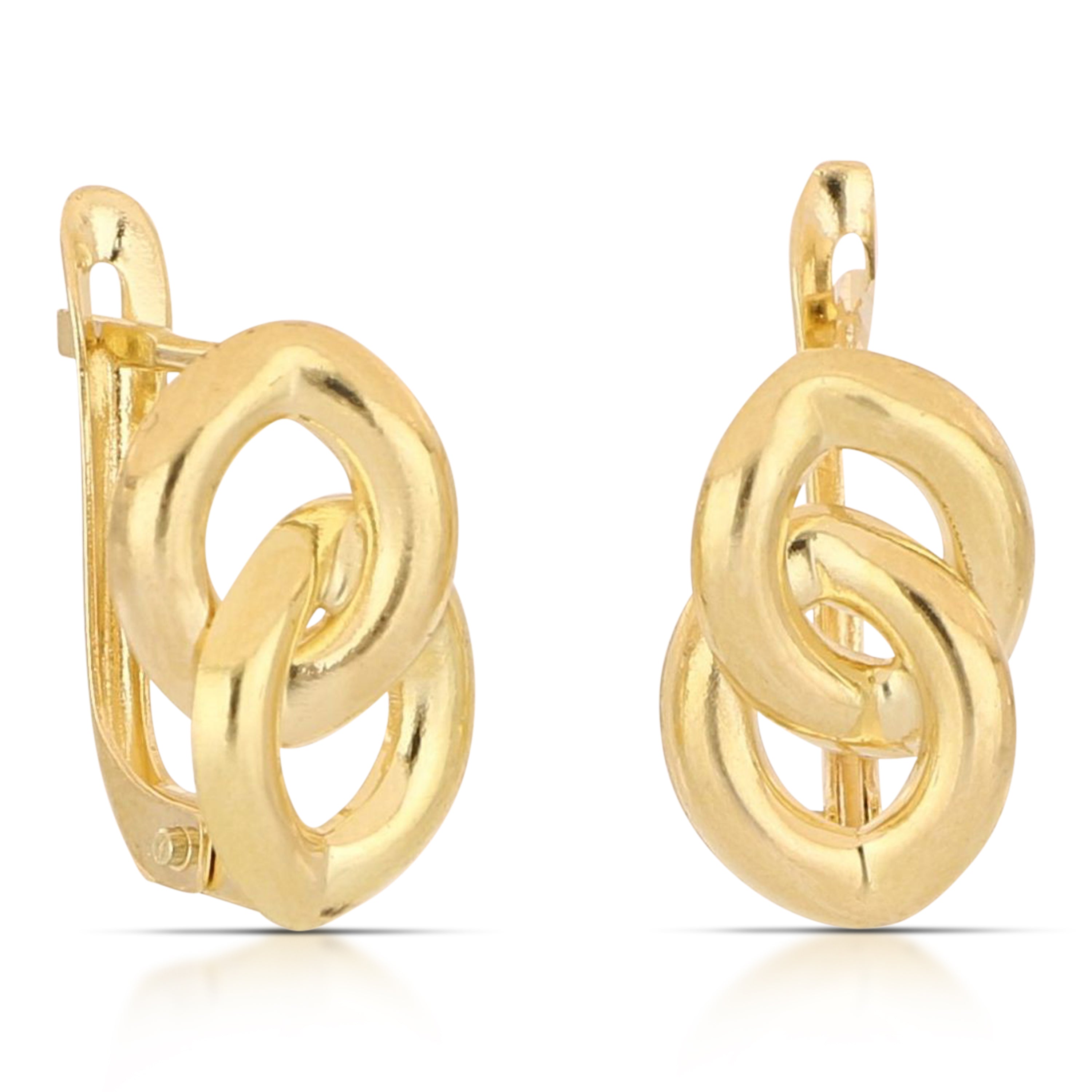 18K Italian Gold Oval earrings – SKU 803321751644