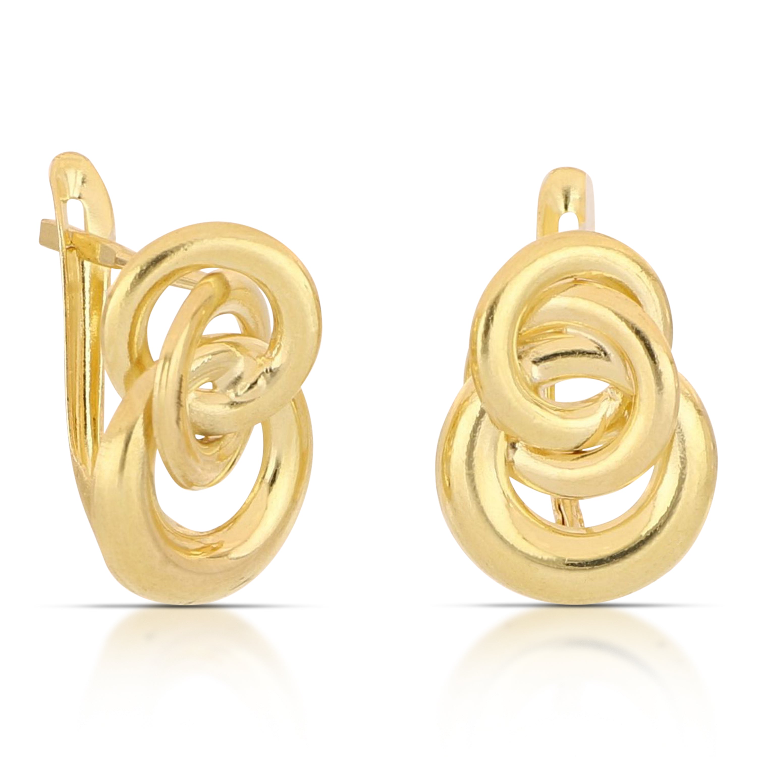 18K Italian Gold Round earrings – SKU 803321751645