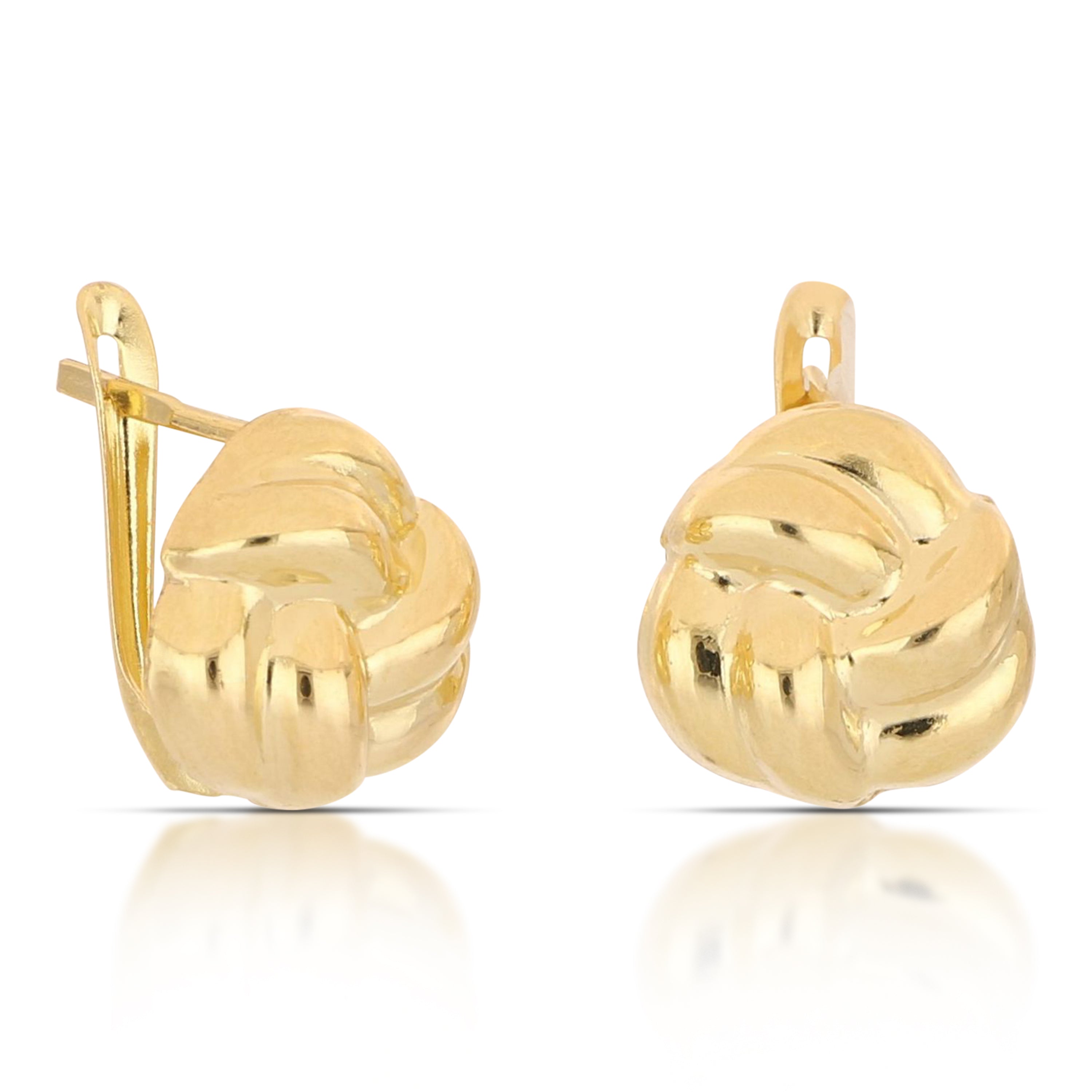 18K Italian Gold Round earrings – SKU 803321751647