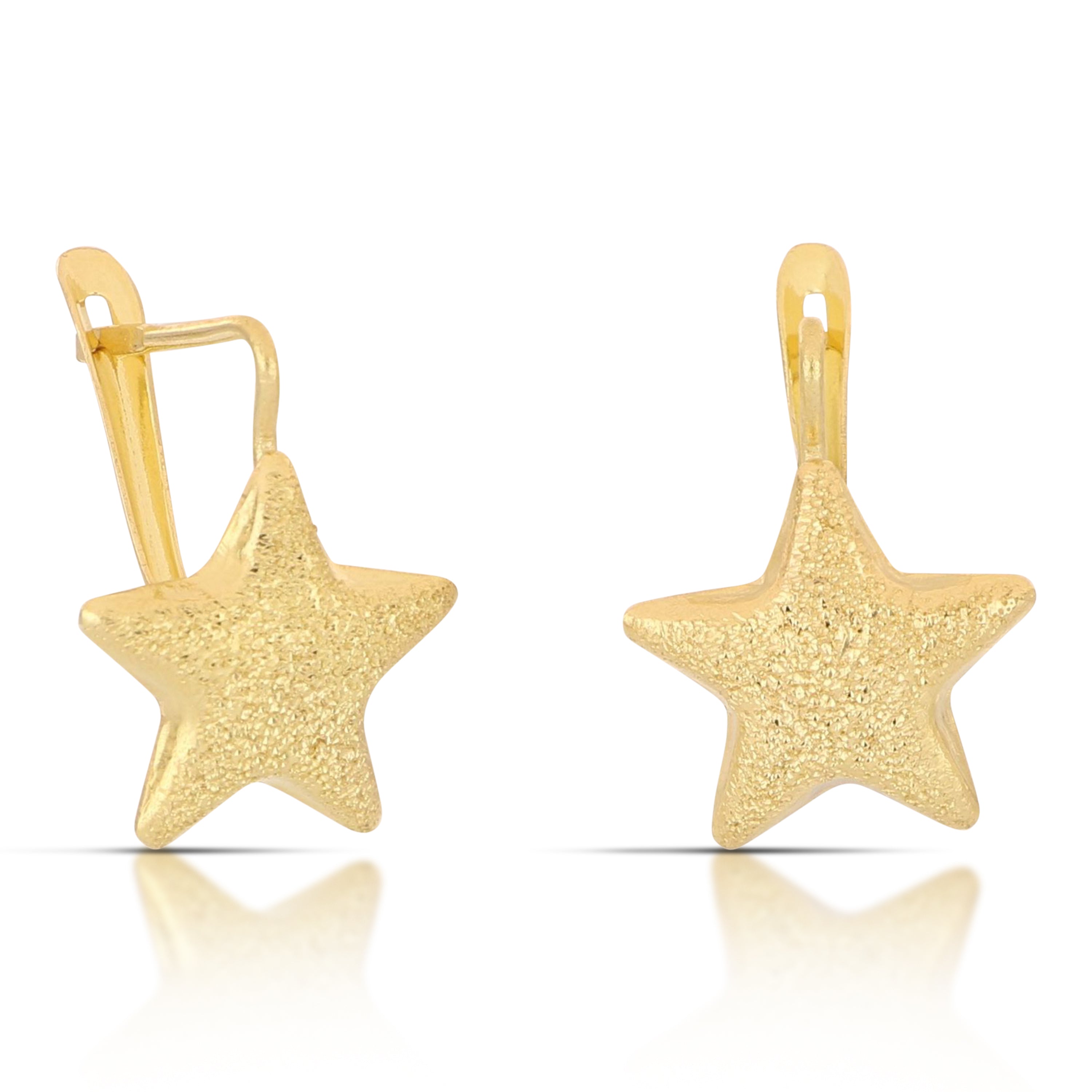 18K Italian Gold Star earrings – SKU 803321751648
