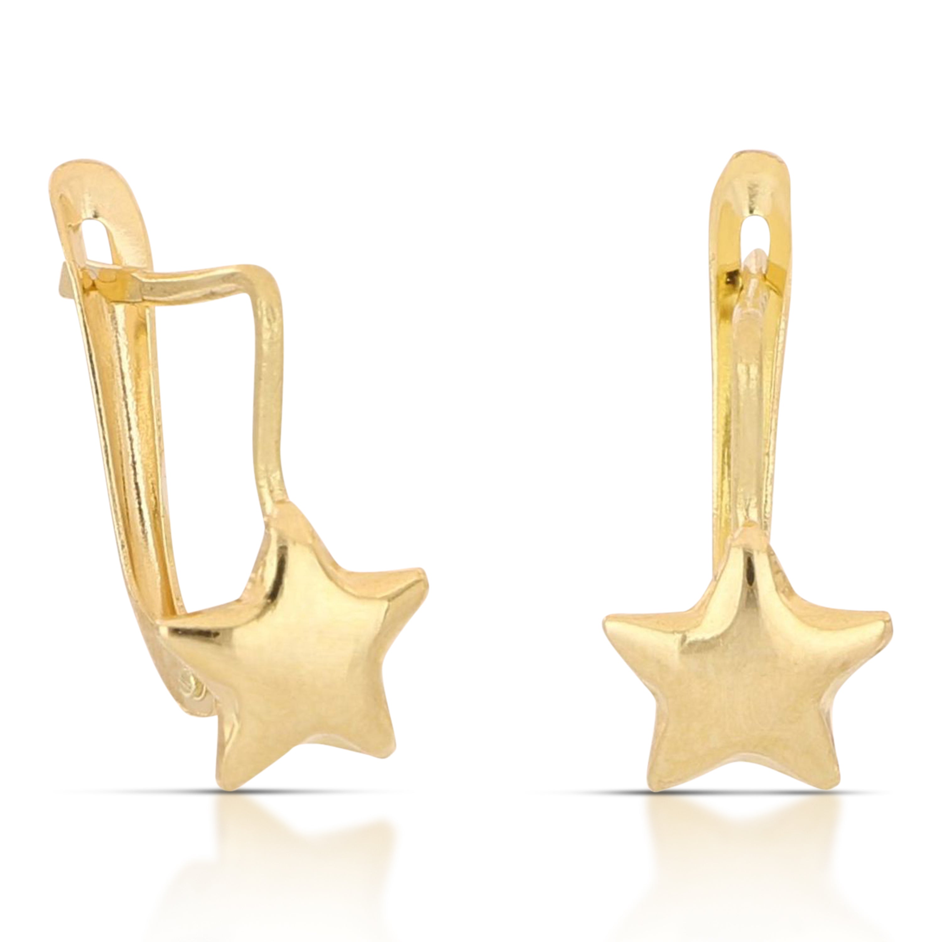 18K Italian Gold Star earrings – SKU 803321751649