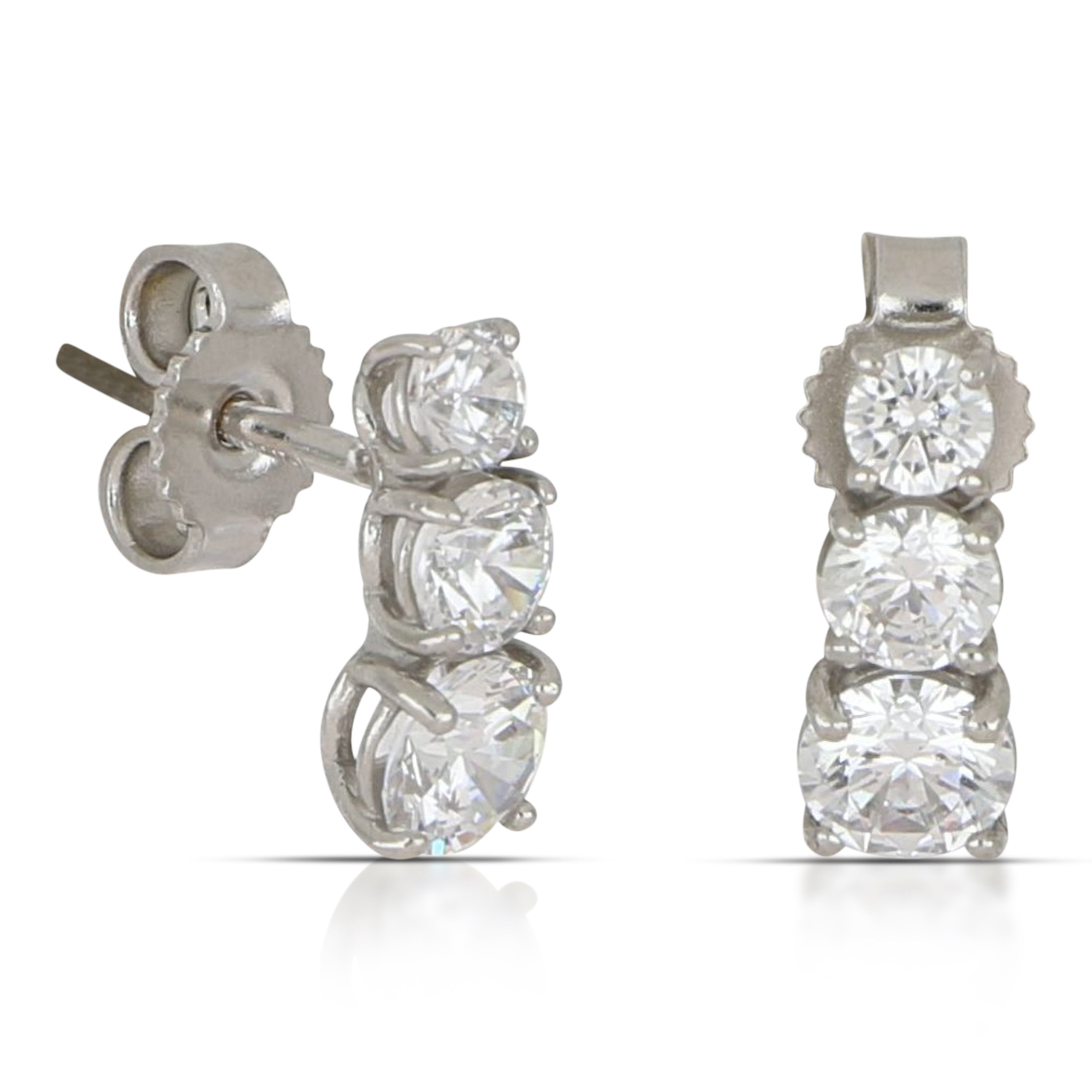 18K Italian Gold Clover earrings size2 – SKU 803321751692
