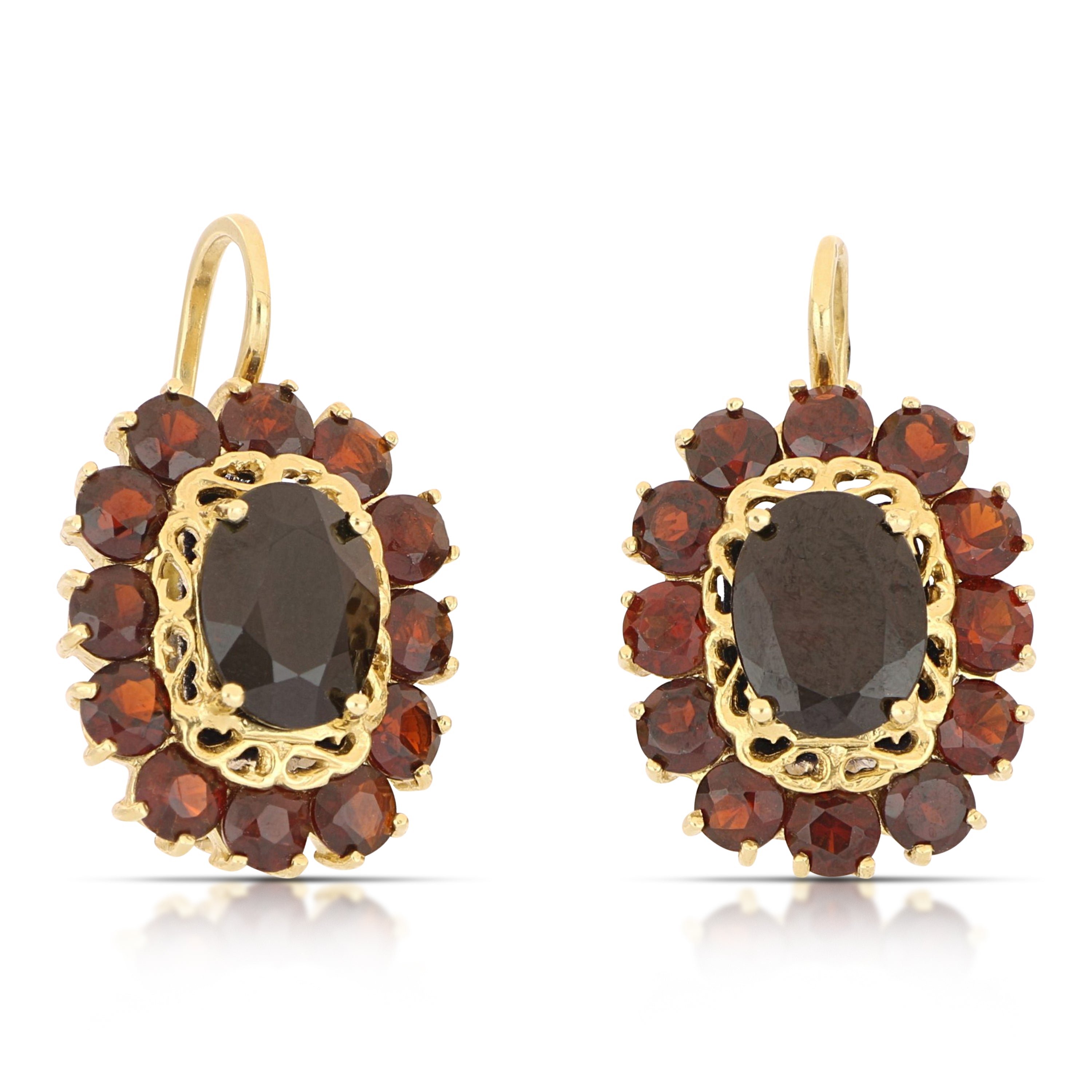 18K Italian Gold Clover earrings size3 – SKU 803321751735
