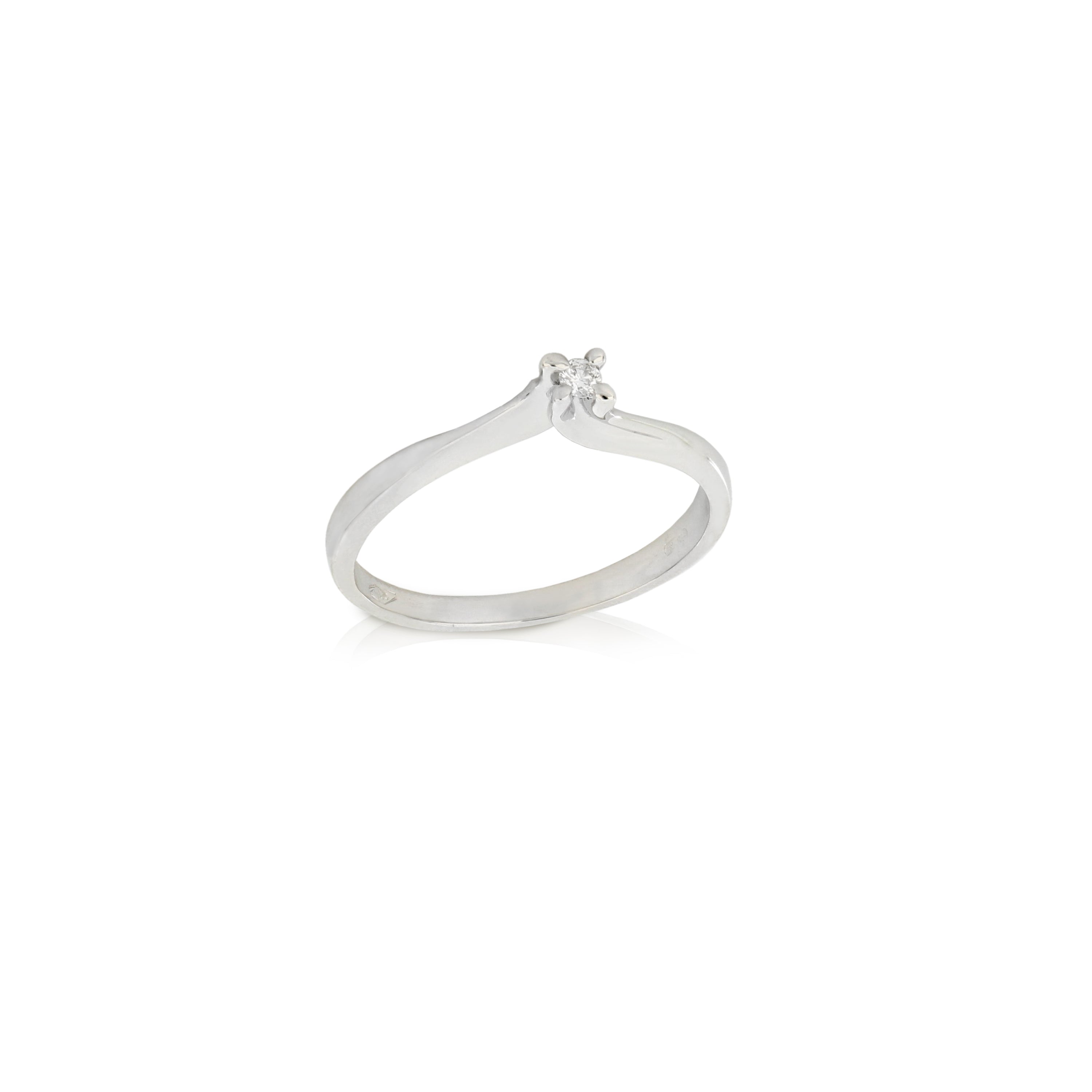 Solitaire ring with brilliants - GDAN00014
