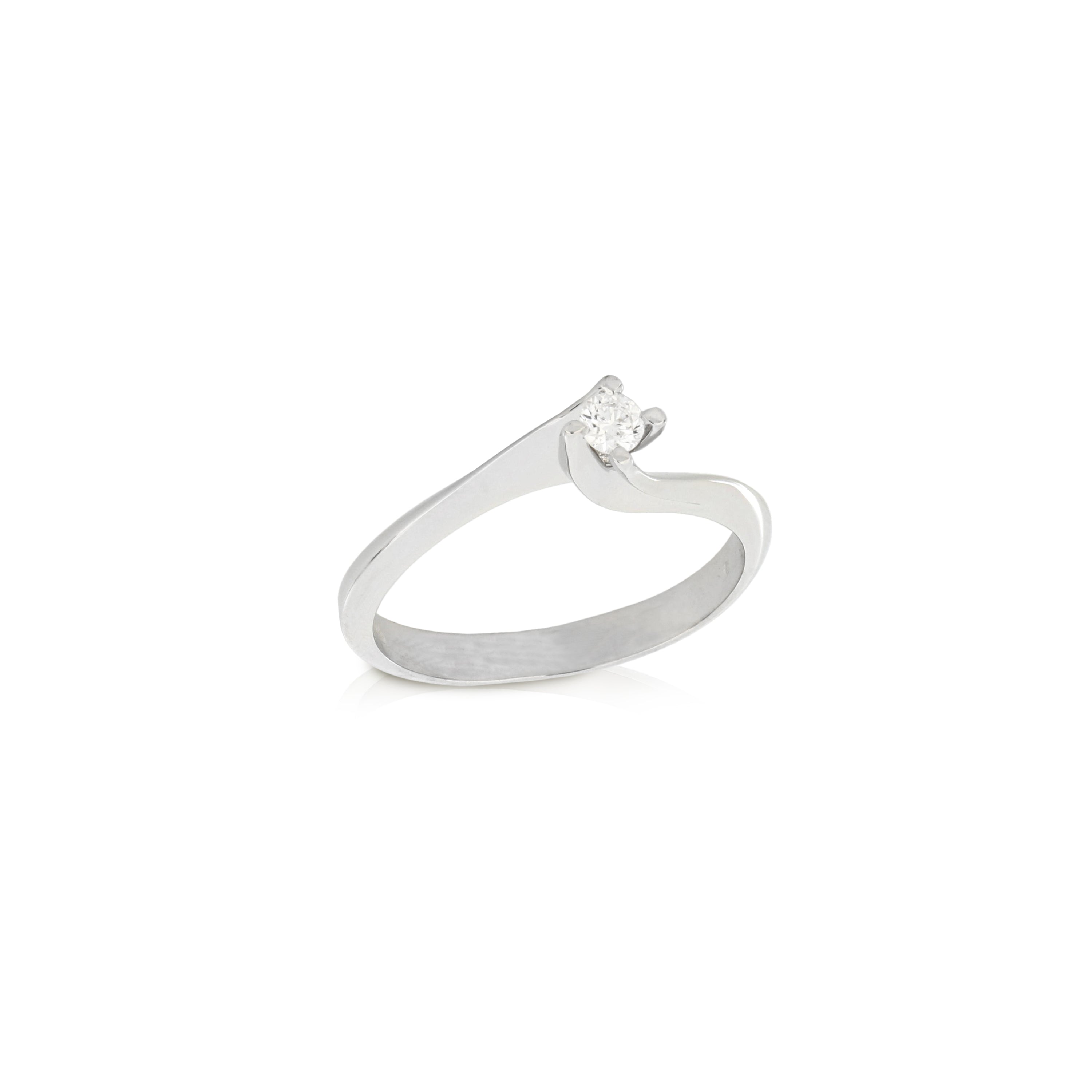 Solitaire ring with brilliants - GDAN00016