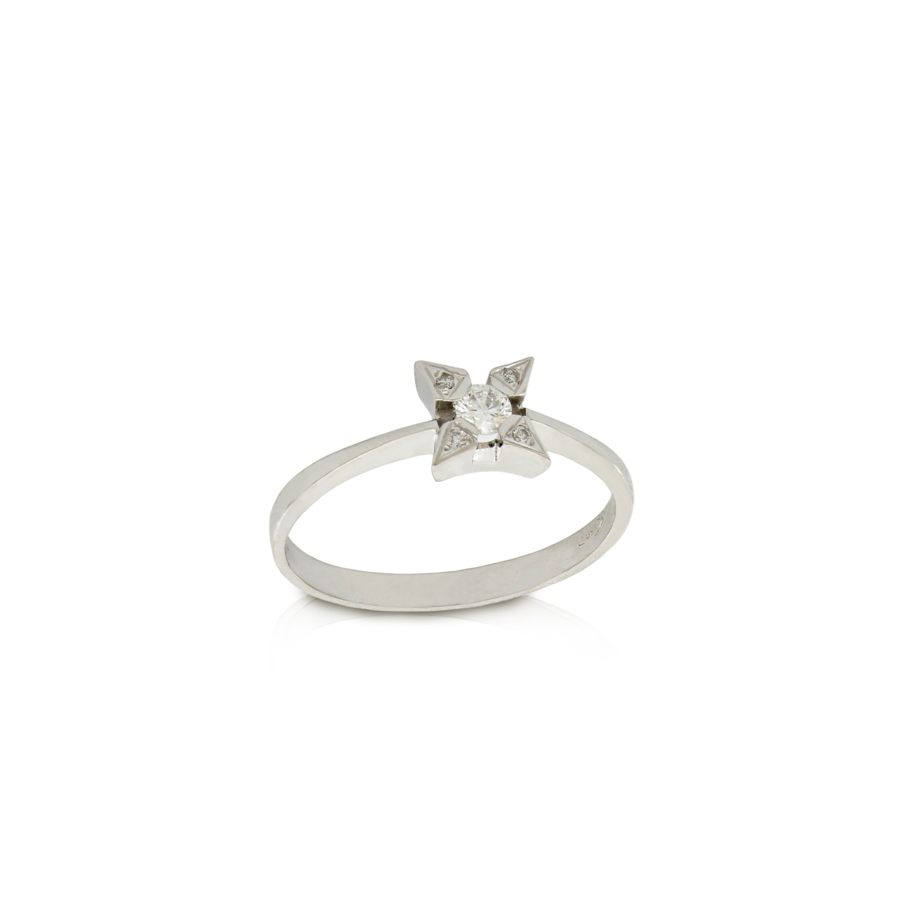 Solitaire ring with brilliants - GDAN00022