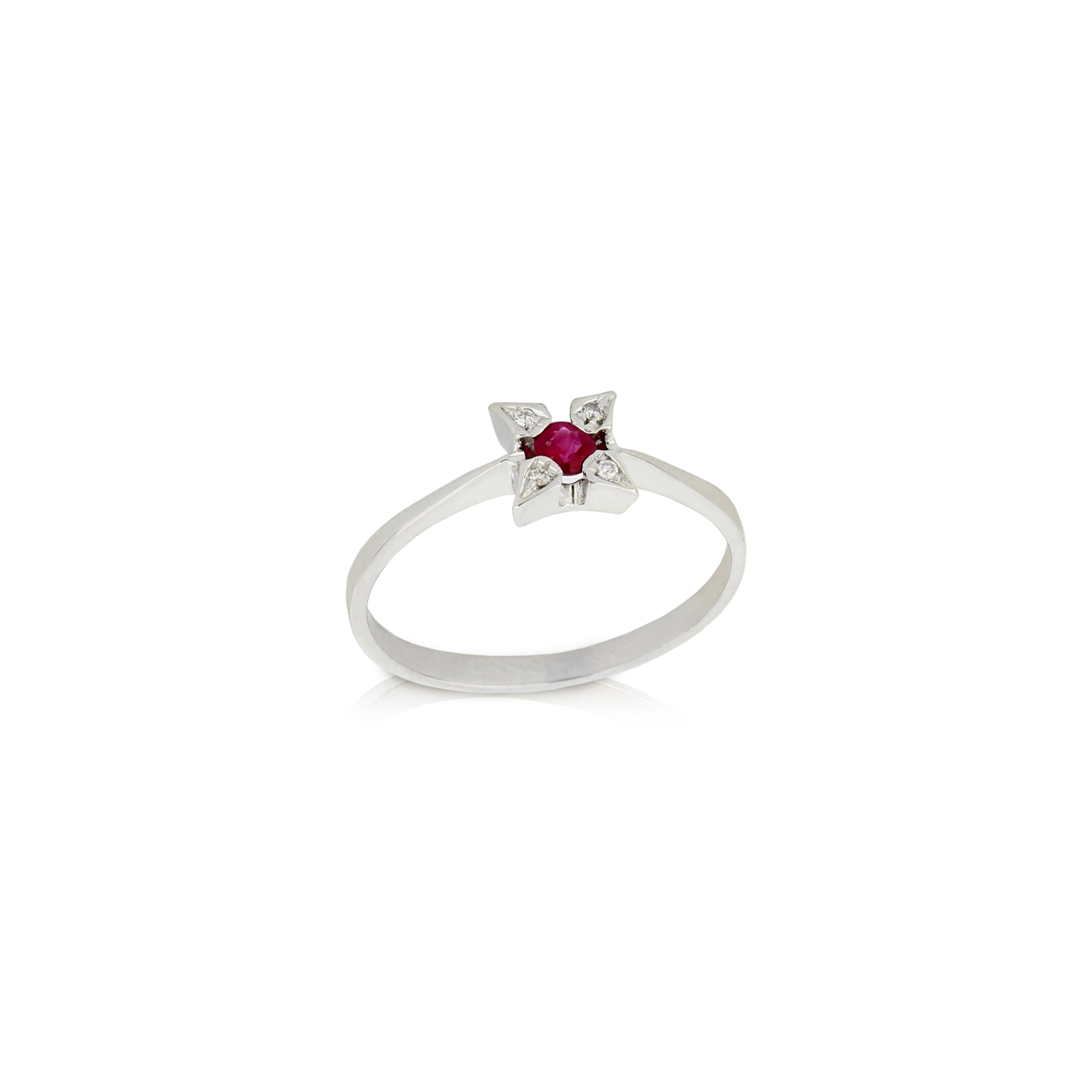 Solitaire ring with brilliants - GDAN00023