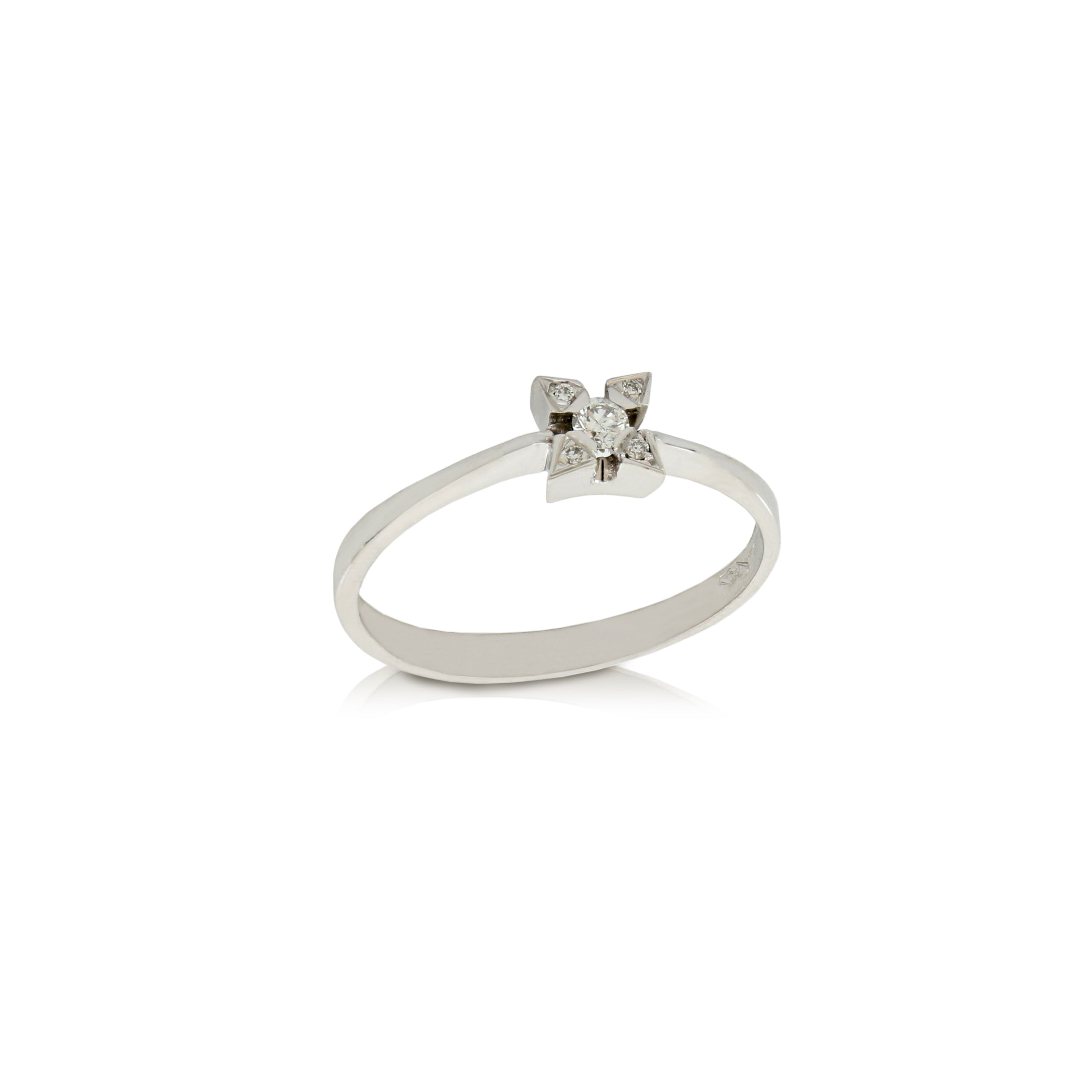 Solitaire ring with brilliants - GDAN00033