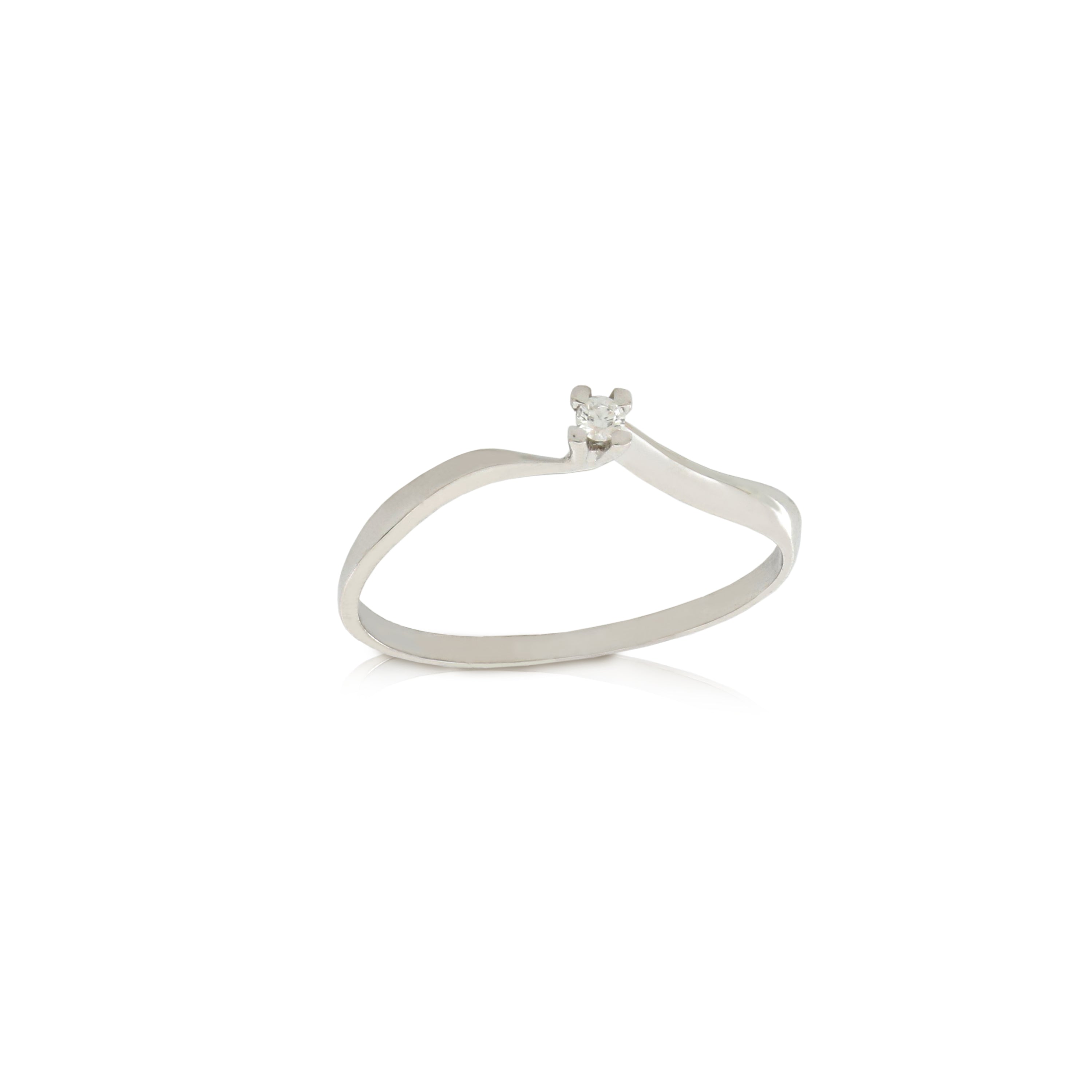 Solitaire ring with brilliants - GDAN00035