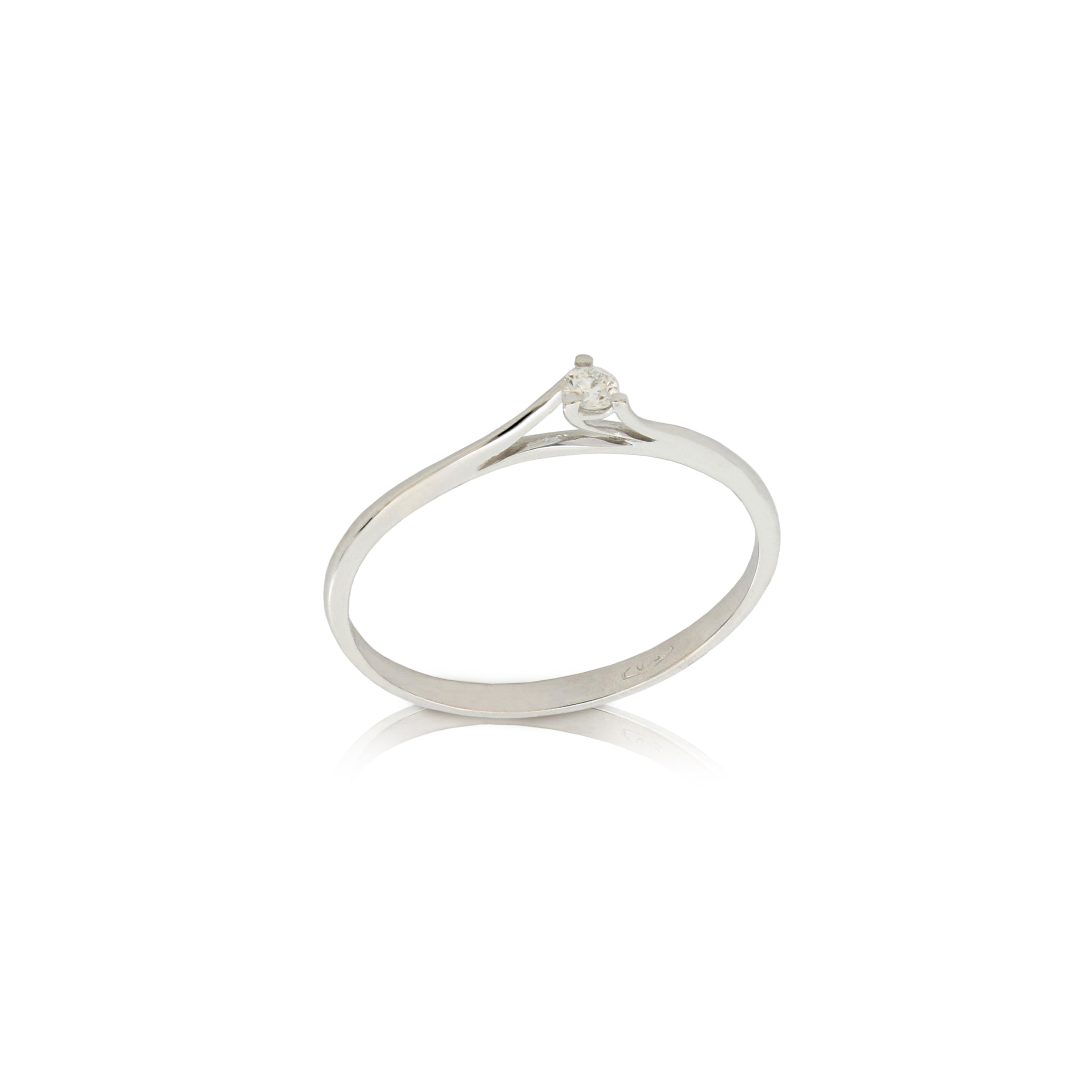 Solitaire ring with brilliants - GDAN00040