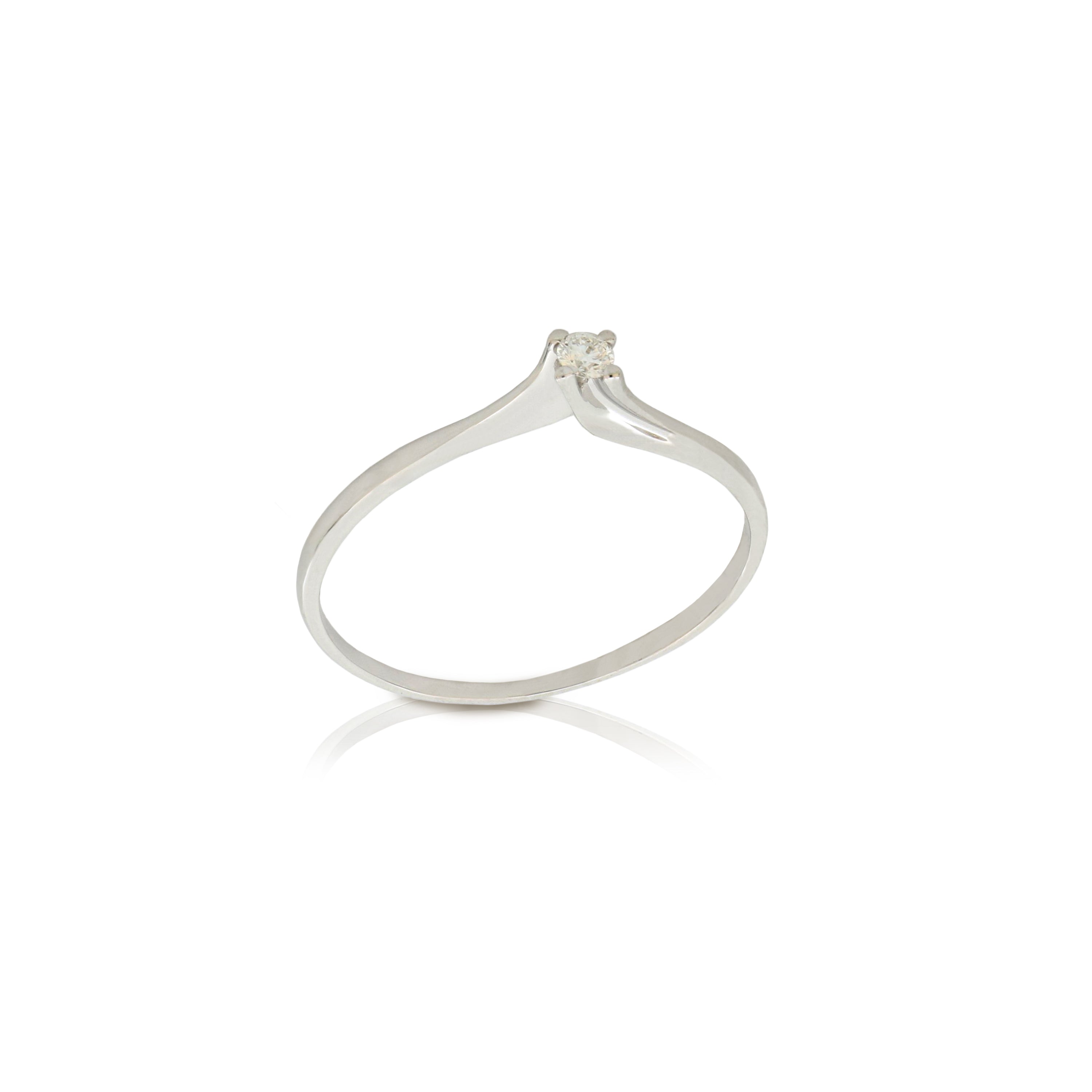 Solitaire ring with brilliants - GDAN00042