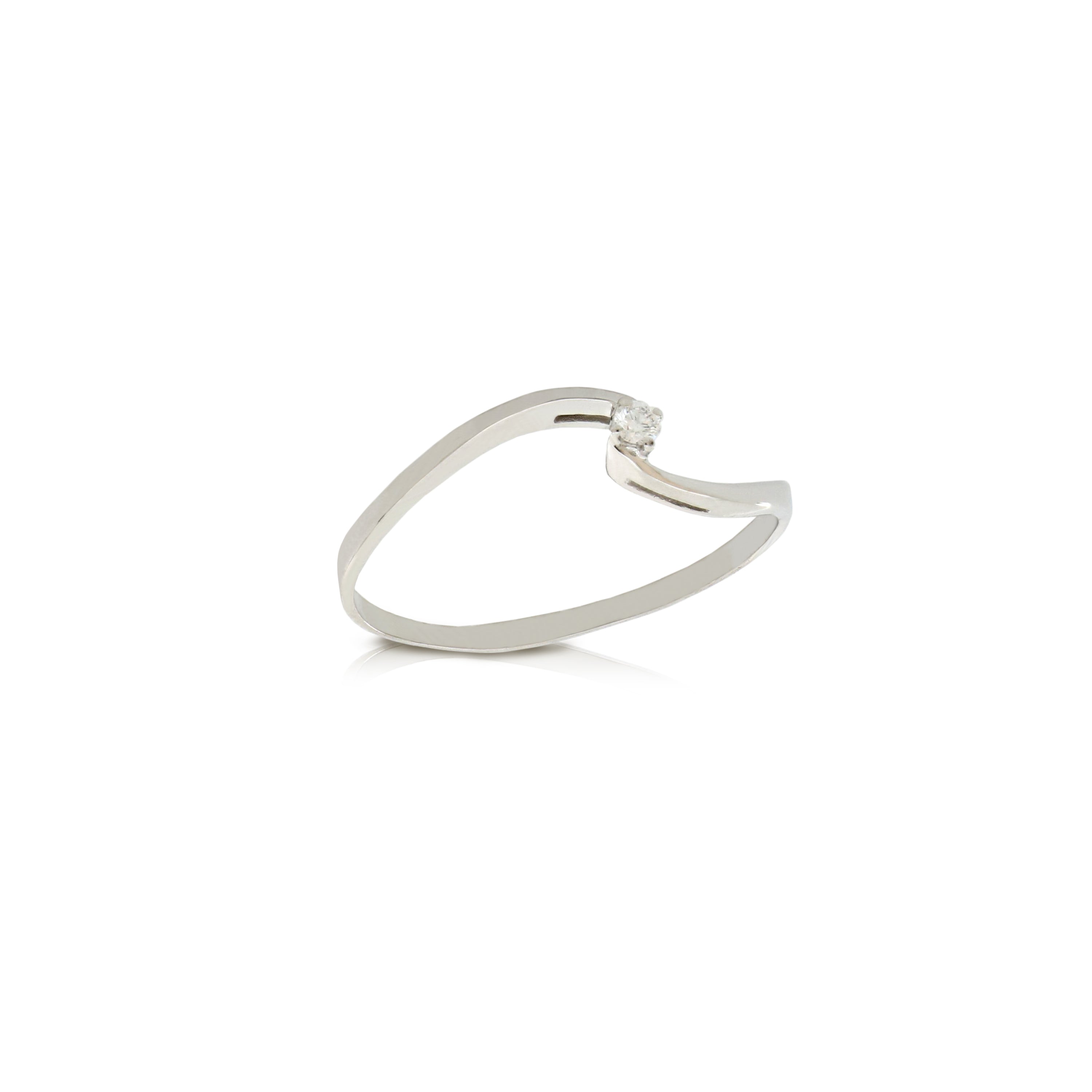 Solitaire ring with brilliants - GDAN00046